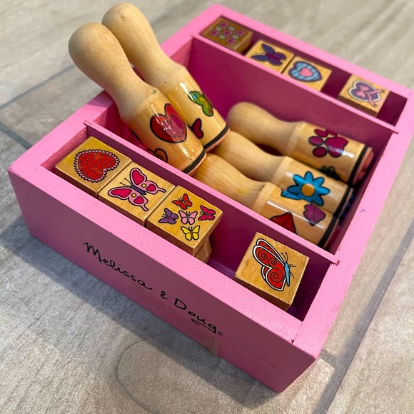 Melissa & Doug Other - Melissa & Doug Wooden & Happy handles Stamp Set